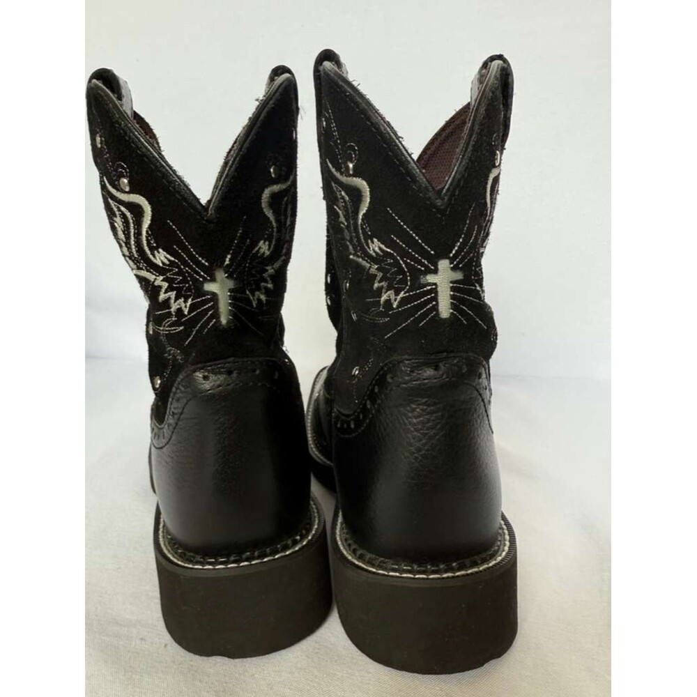 Justin Gypsy Black Leather Western Boots Women’s 9.5B L9977 - Picture 7 of 11